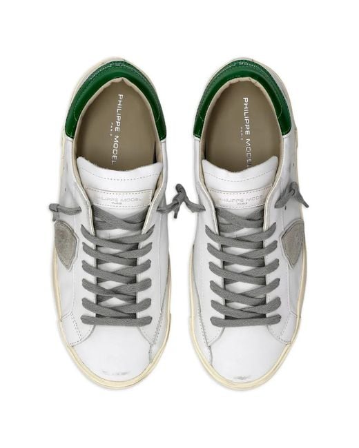 Philippe Model White Prsx Logo Patch Prsx Low Sneakers for men