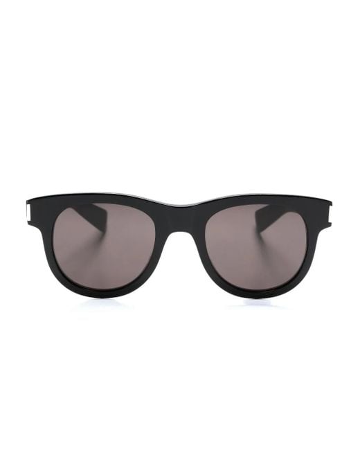Saint Laurent Black Sl 571 Round-Frame Sunglasses