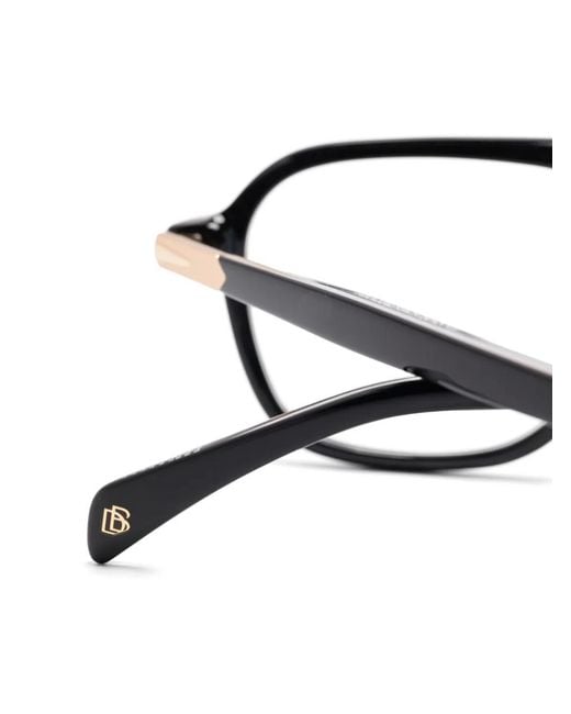 David Beckham Black Pilot-Frame Glasses for men