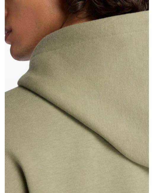New Balance Green Graphic Linear Fleece Hoodie for men