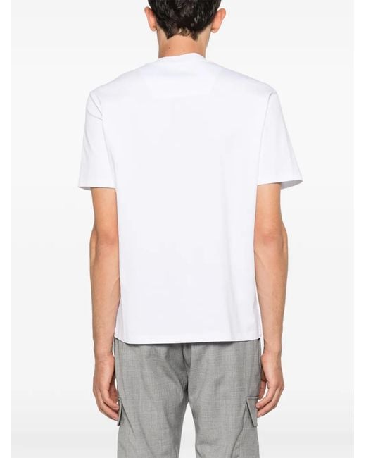 Pmds White Globe Chest-Pocket T-Shirt for men