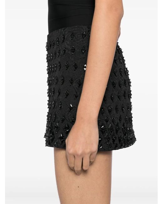 Amen Black Jaquard Mini Skirt