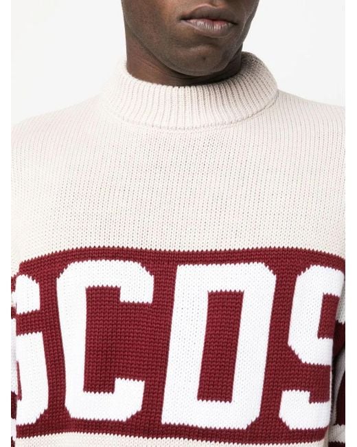 Maglione A Coste di Gcds in Red da Uomo