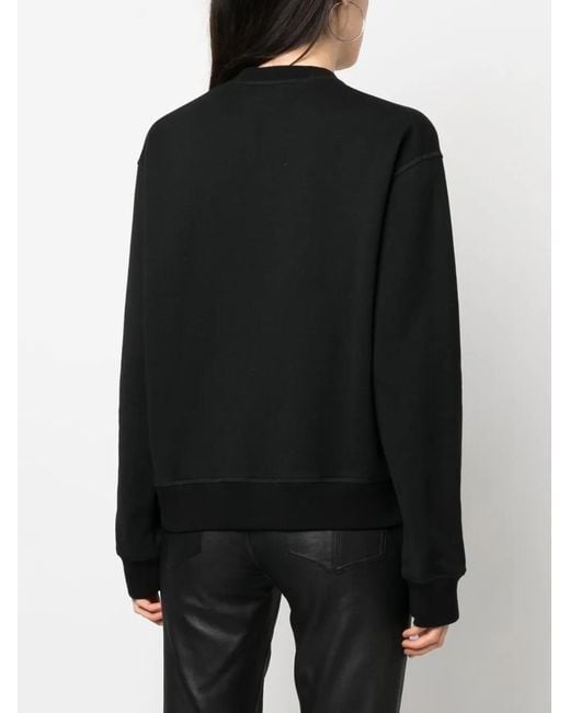 DSquared² Black Logo-Print Long-Sleeve Sweatshirt