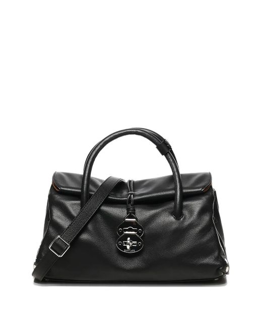 Zanellato Kleine Dotta Centauro Leren Shopper Met Gesp En Studs in het Black