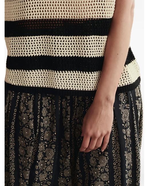 The Great Black Striped Crochet Sweater