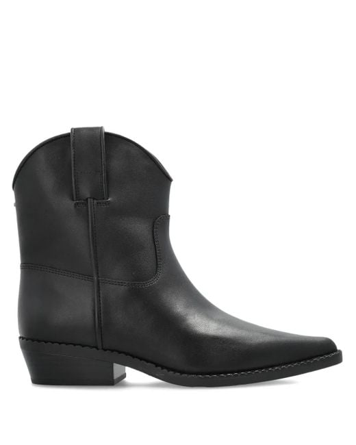 MICHAEL Michael Kors Black 40Mm Pointed-Toe Leather Boots