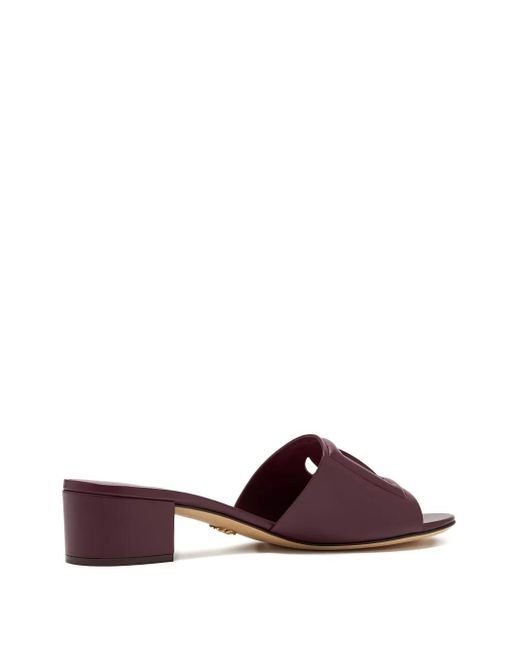 Sandalias con logo DG y tacón de 40 mm Dolce & Gabbana de color Purple