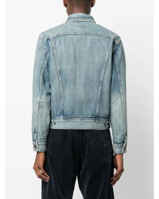 RRL Blue Button-Down Fastening Denim Jacket for men