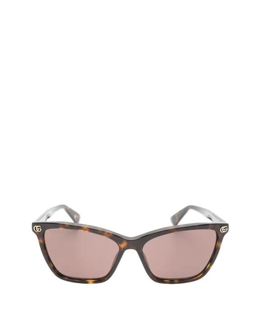 Gucci Pink Tortoiseshell-Effect Sunglasses