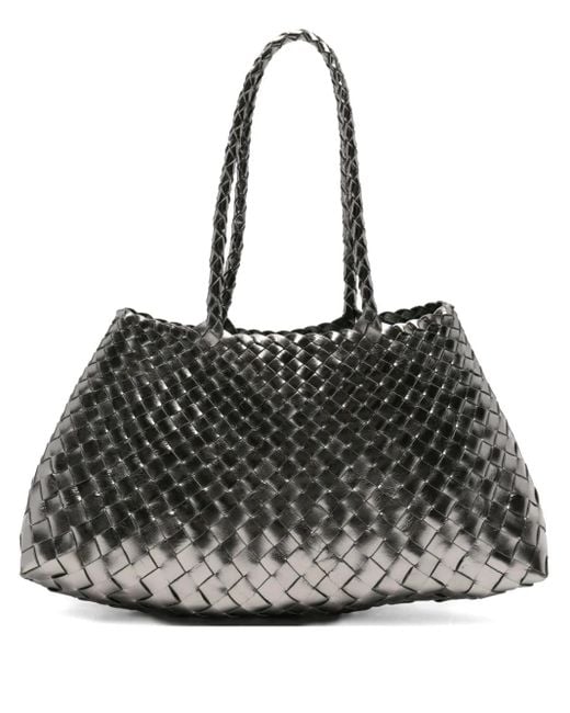 Bolso shopper tejido de piel Dragon Diffusion de color Black