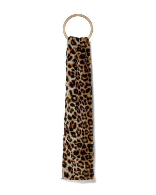 Kurt Geiger Metallic Leopard-Print Scarf