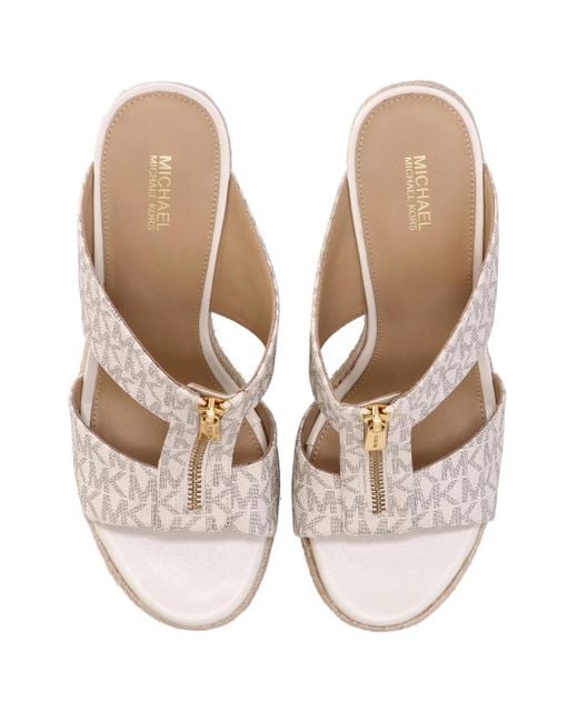MICHAEL Michael Kors Pink Bradley Leather Wedge Espadrilles