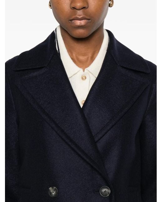 Harris Wharf London Blue Double-Breasted Jacket