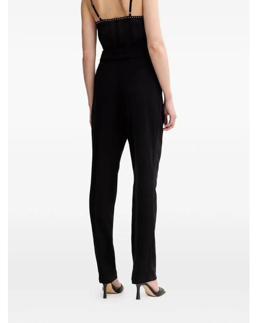 Morgan Black Bow-Detail Trousers