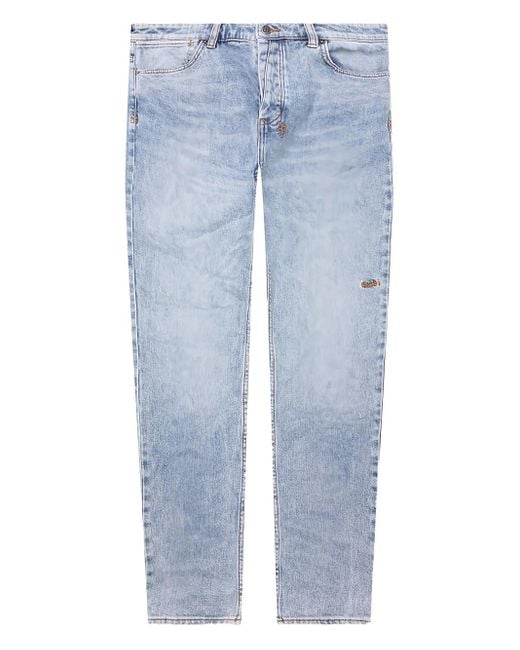 Ksubi Blue Van Winkle Embroidered-Patch Jeans for men