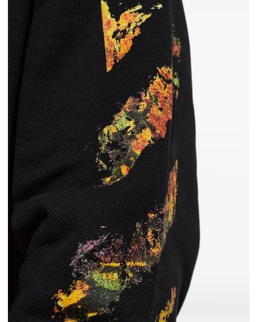 Off-White c/o Virgil Abloh Black Arrows-Print Drawstring Hoodie for men