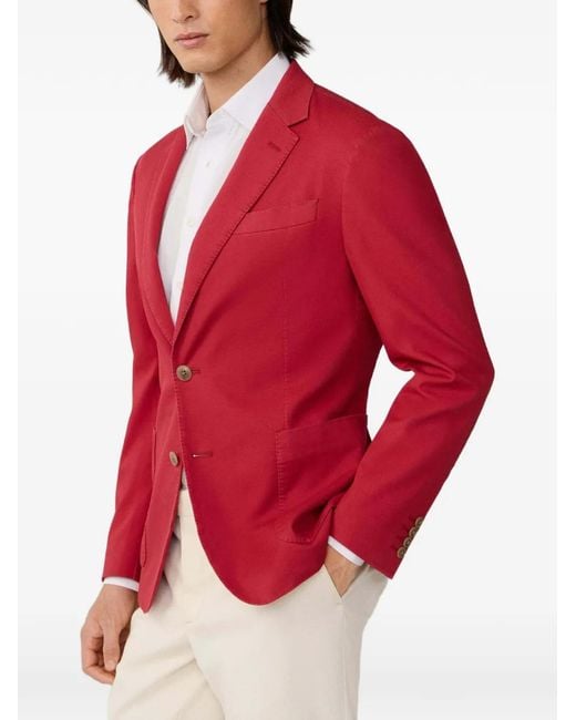 Hackett Red Single-Breasted Blazer for men