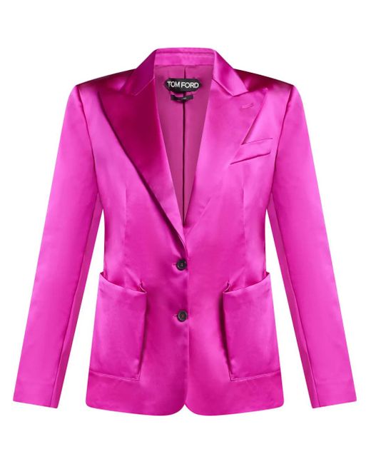 Tom Ford サテン シングルジャケット Pink