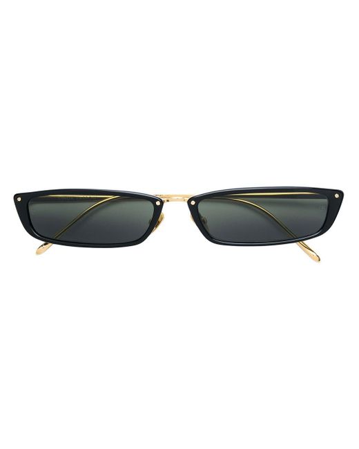 Narrow shaped sunglasses Linda Farrow en coloris Black