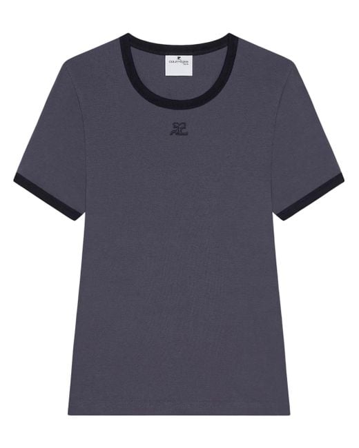Courreges Blue Signature T-Shirt