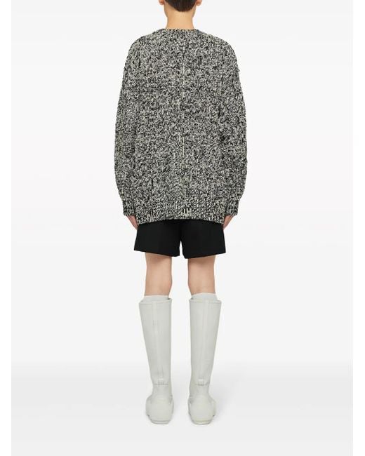 Jil Sander Gray Jacquard Wool Blend Jumper for men