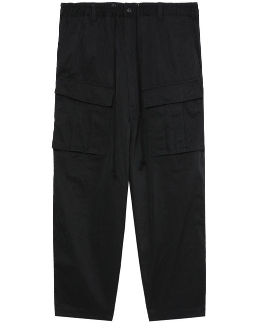 Junya Watanabe Drop-crotch Cropped Cargo Trousers in Black for Men | Lyst