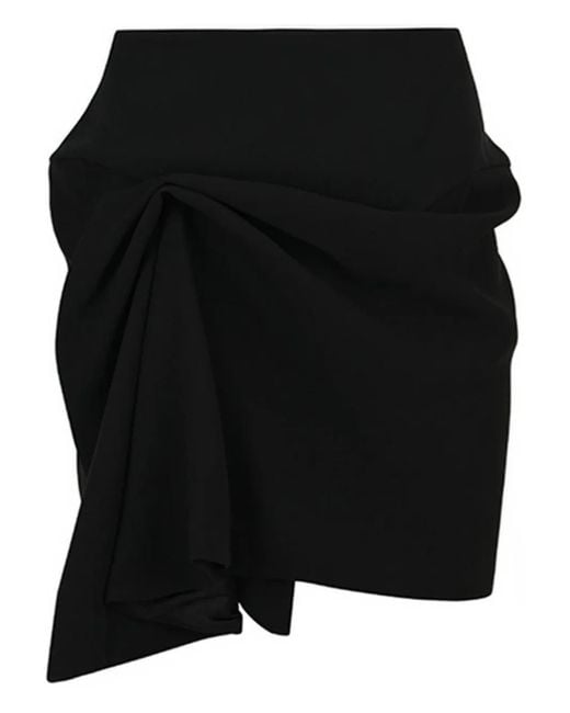 Maticevski アシンメトリー ジップミニスカート Black