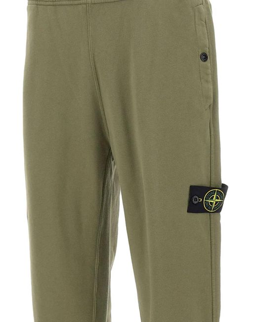 Stone Island Green Back Pocket Badge Track Pants for men