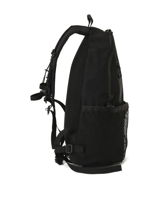 And Wander Black Logo Print Backpack