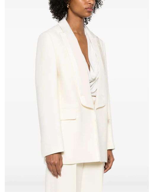 Fendi White Single-Breasted Blazer
