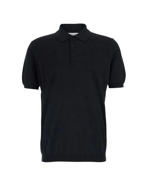Kangra Black Polo À Manches Courtes for men