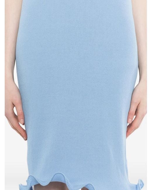 JNBY Blue Budding-Hem Mini Dress