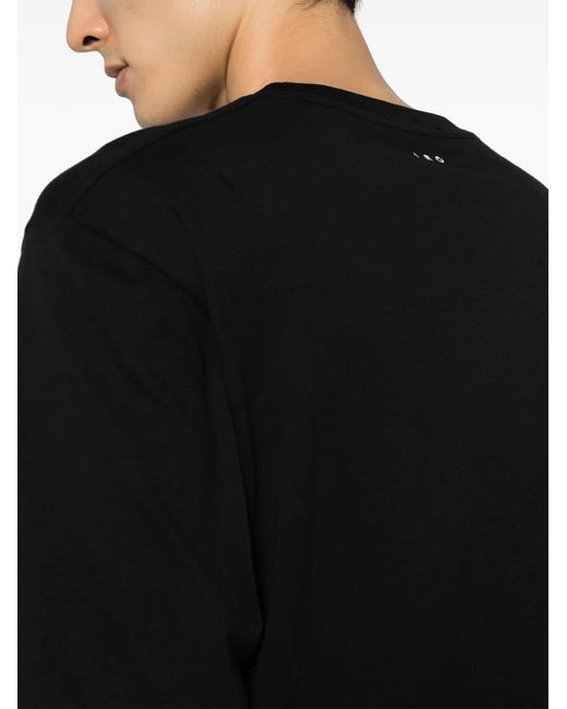 IRO Black Drop-Shoulder Cotton T-Shirt for men