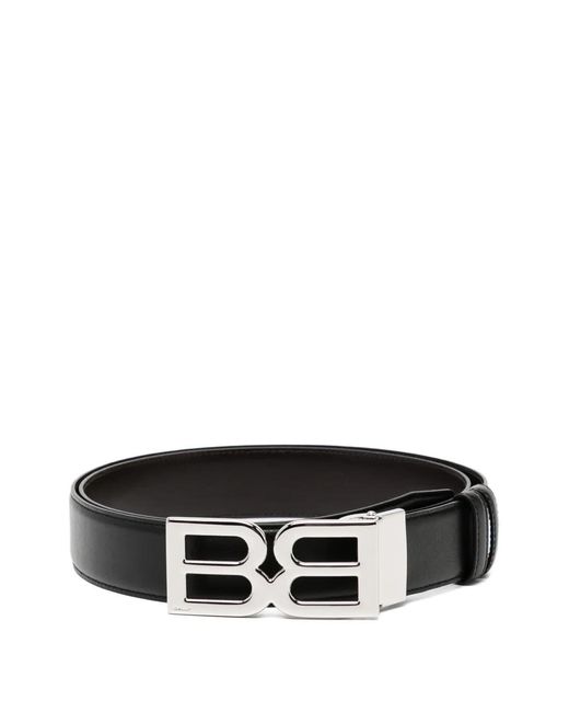 Bally Black Logo Buckle Belt for men