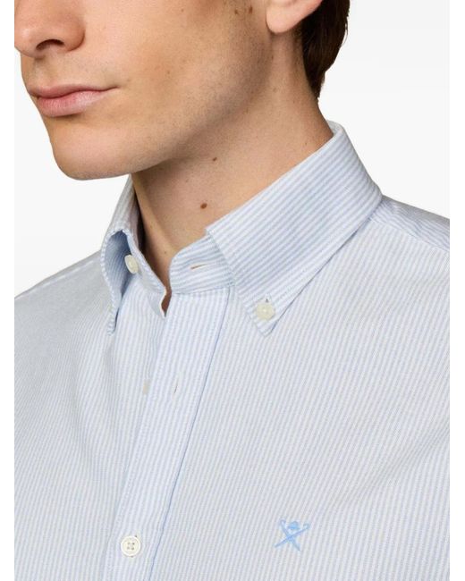 Hackett Blue Ticking-Stripe Cotton Shirt for men