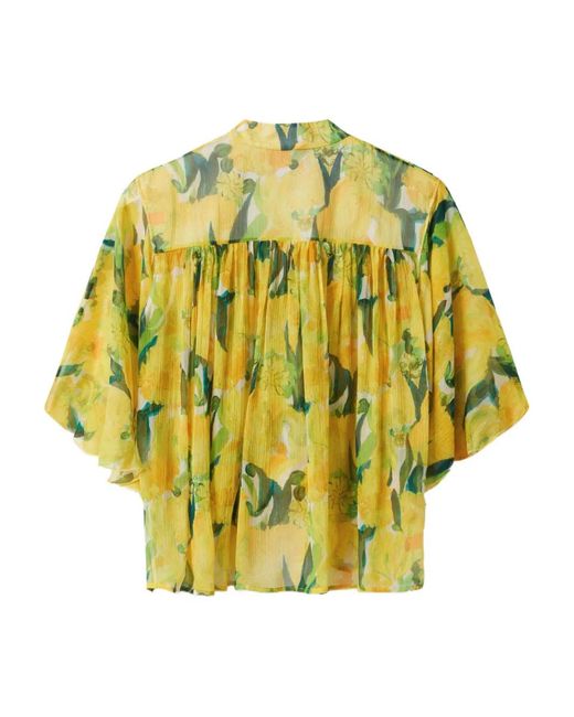 LaDoubleJ Yellow Lemon-Print Blouse
