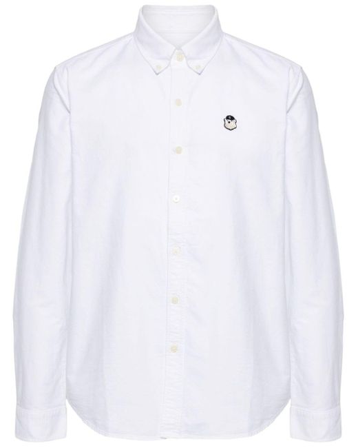 Camicia Polo Bear di Chocoolate in White da Uomo