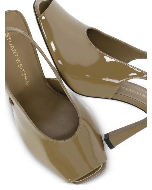 Stuart Weitzman Metallic Slingback Court Shoes