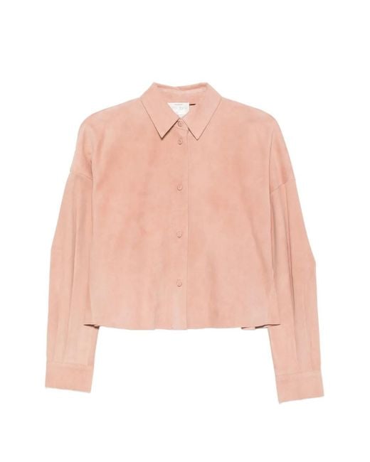 Forte_forte Pink Buttoned Suede Shirt