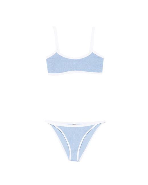 Hunza G Blue Tyler Textured Bikini