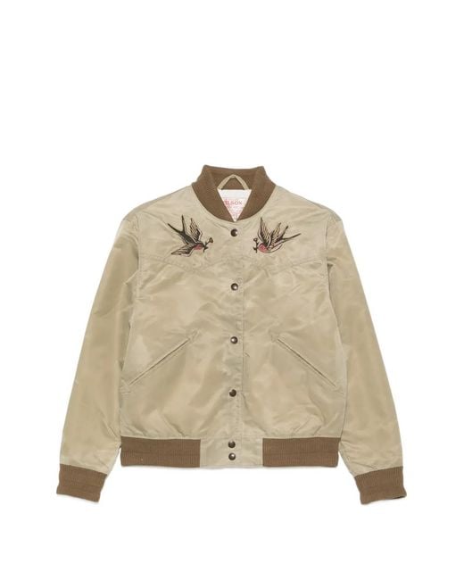 Filson Natural Embroidered Bomber Jacket