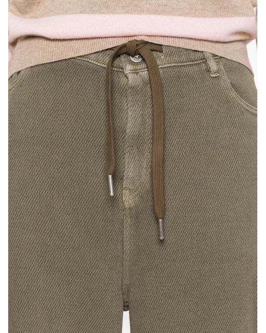 Golden Goose Deluxe Brand Green Drawstring Wide-Leg Jeans