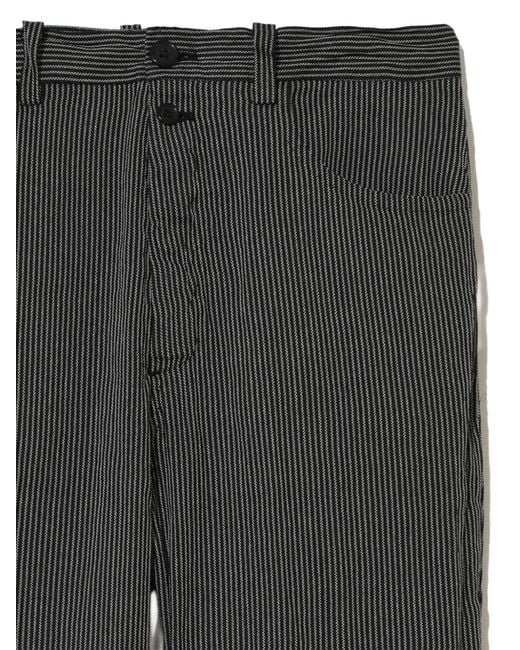 Undercover Gray Pinstripe Drawstring-Detail Pants for men