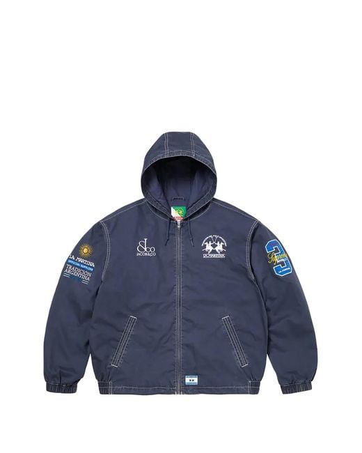 Supreme Blue X La Martina X Jacob & Co Logo-Embroidered Jacket for men