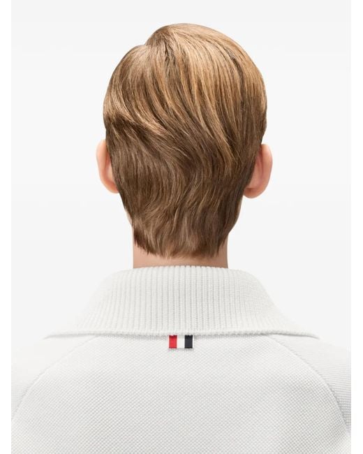 Thom Browne White 4-Bar-Stripe Jacket