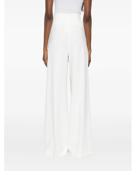 Nissa White Pleated Trousers
