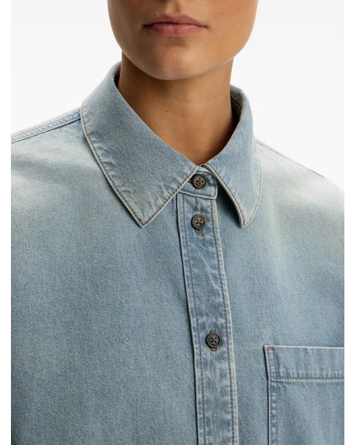 12 STOREEZ Blue Denim Shirt