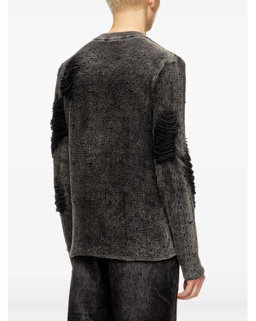 DIESEL Black Round-Neck Knitwear for men