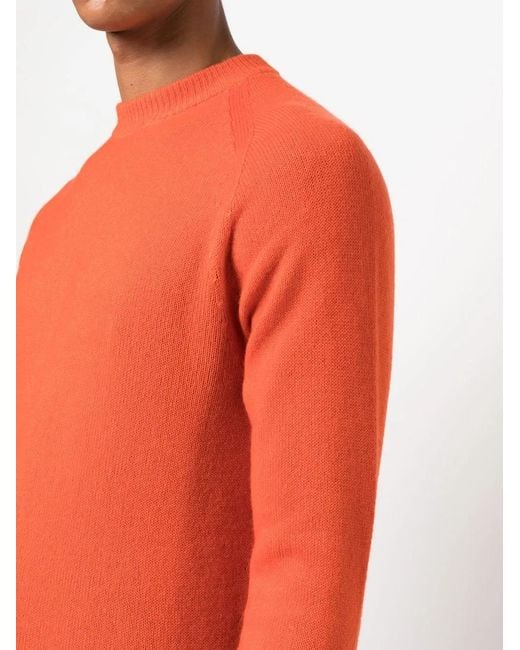 Malo Orange Mock-Neck Knit Jumper for men
